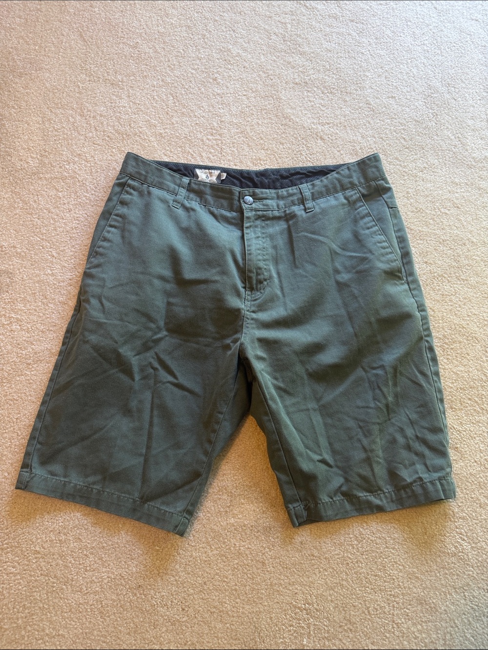 Volcom Men's Green Chino Shorts